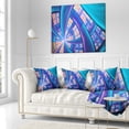 thumbnail image 2 of Designart Blue Yellow Fractal Stained Glass - Abstract Throw Pillow - 18x18, 2 of 4
