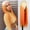 Orange, variant on EWASON Human Hair Wigs,Color Mixing Colors Straight Long Hair Wig Synthetic Cosplay Daily Party Wig For Women,Orange