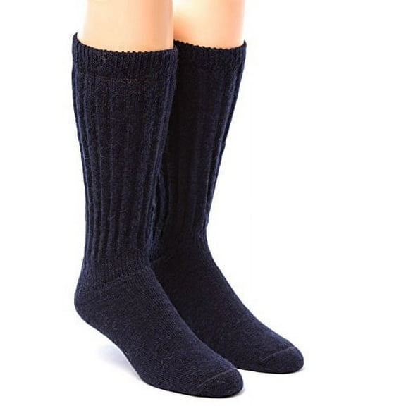 Warrior Alpaca Socks - Men's & Women's Extra Wide Loose Top Theraputic Casual Crew Alpaca Socks with Comfort Band