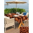 thumbnail image 5 of Outdoor Tablecloth with Umbrella Hole for Patio/Picnic/Party/Camping, Basketball Waterproof Table Cloth Rectangle Table Cover Washable, Modern Chic Classic Sports Balls Textured (60"x 84"), 5 of 8