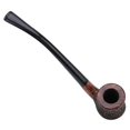 thumbnail image 1 of 3mm Handmade Iron Core Solid Bruyere Wood Tobacco Pipe Long Handle Portable Smoking Cigarette, 1 of 4