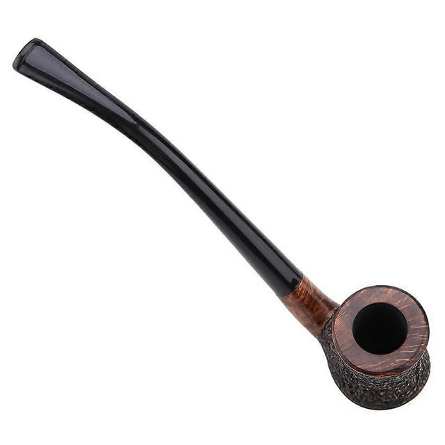 3mm Handmade Iron Core Solid Bruyere Wood Tobacco Pipe Long Handle Portable Smoking Cigarette