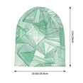 thumbnail image 2 of Adult Knitted Cap 11 X 10.6 In Two-Layer Design Breathable Light Dry And Easy Care Covering All Antiskid Anti-Wrinkle Lightseagreen Geometric Lines_2, 2 of 8