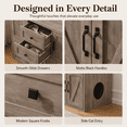 thumbnail image 6 of Spacious Wooden Dual-Compartment Cat Litter Cabinet with Drawers, Indoor Pet-Friendly Enclosure for Cats, Modern Privacy Cat House Furniture with Secure Design, 47.6 Inch, 6 of 9