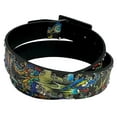thumbnail image 3 of Ed Hardy Men's Dragon Tattoo Rivet Studs Black Belt With Plaque Buckle (38, Black), 3 of 6