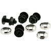 AutoDrive License Plate Fasteners with caps, Silver, 8PC, 1pk, 22-1-63538-W