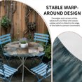 thumbnail image 2 of Blue Brown Geometric Round Tablecloth for 36-44 Inch Tables, Fitted Table Cover with Elastic Edge, Modern Ombre Abstract Art Waterproof Outdoor Table Cloth Protector for Patio Garden Dinner Picnic, 2 of 9