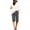 XWR1-Gray, variant on Womens Knee Length Shorts Cotton Linen Casual Drawstring Waist Bermuda Shorts Straight Leg Loose Fit Casual Summer Long Shorts with Pockets