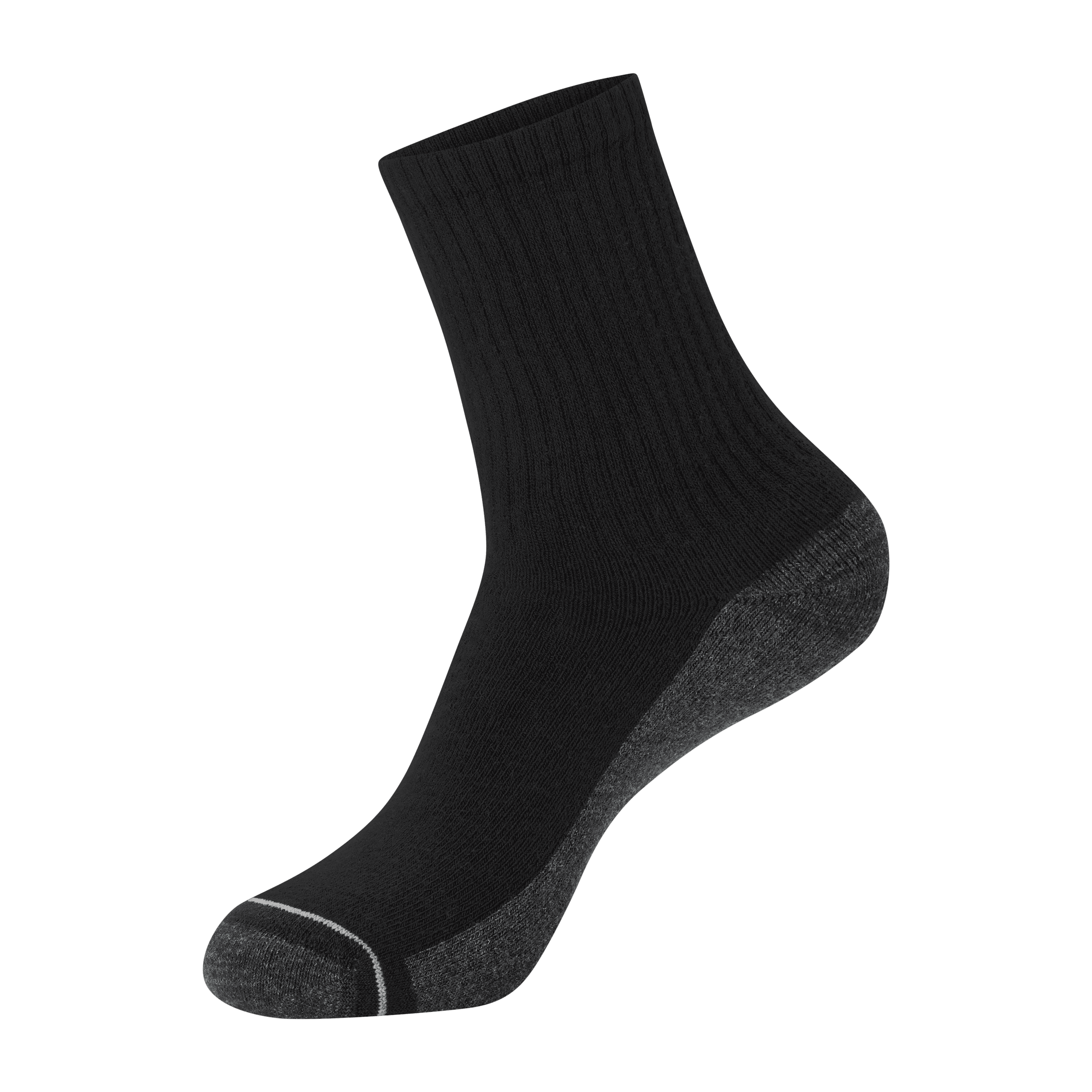 Hanes Mens Mid-Crew Socks, Max Cushion, Cool Comfort, 6-Pack, Size 6-12