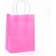 thumbnail image 1 of 12 bolsas de papel kraft de color rosa intenso, lisas, rectangulares, con asas de cordel de papel. Medidas: 15 x 11 x 6 cm., 1 of 4