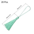 thumbnail image 2 of Unique Bargains 6.5' Silky Bookmark Tassels with Loop for DIY Craft Accessory, 20Pack Sea Blue, 2 of 5