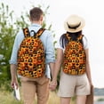 thumbnail image 4 of Vsdgher Halloween Print Canvas Backpack Travel Rucksack Unisex Knapsack 15.7/17.7Inch Laptop Backpack for Work,College-Small, 4 of 5
