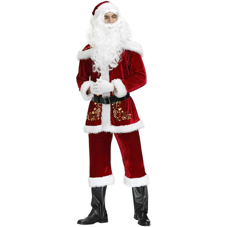 Santa claus suit hotsell big and tall
