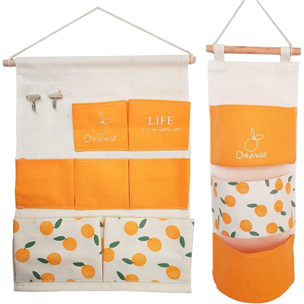 Juego de 2 bolsas de almacenamiento colgantes para armario, organizador sobre la puerta con 10 bolsillos, bolsas de almacenamiento para dormitorio, baño, baño, esquí esquí Gafas de esquí