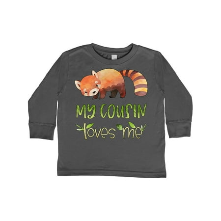 

Inktastic My Cousin Loves Me Cute Red Panda Gift Toddler Boy or Toddler Girl Long Sleeve T-Shirt
