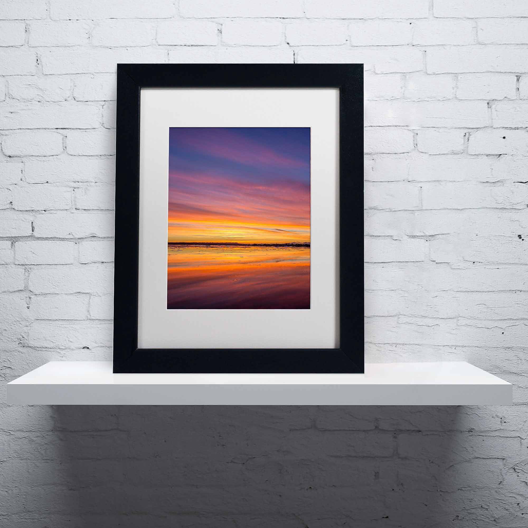 Trademark Fine Art "Boundary Sunset" Canvas Art by Pierre Leclerc, White Matte/Black Frame