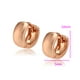 thumbnail image 2 of Aretes Niña Oro Laminado Rosado 18k Arracadas Chicas Anchas Lisas Finas DLAMINATO SO Huggies /Pendientes, 2 of 5