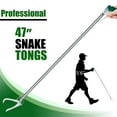 thumbnail image 4 of IC ICLOVER 47 Inch Extra Heavy Duty Snake Tongs, Standard Reptile Snake Grabber Catcher Tool, Professional Reptile Grabber Rattle Snake Catching Wide Jaw Handling Tool, with Locking - Stainless Steel, 4 of 4