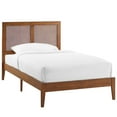 thumbnail image 2 of Sirocco Rattan and Wood Twin Platform Bed in Walnut, 2 of 10