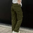 thumbnail image 4 of XINXIAOO Womens Pants Ladies Casual Pants Army Green Pants for Women Comfy Sweatpants Women Wide Leg Pants Fall Pants for Women, 4 of 6
