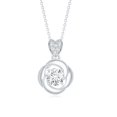 thumbnail image 2 of Rosec Jewels Lab Diamond Necklace with Swirl and Heart (0.9 Ct, EF-VS Grade, with Chain) - Ready to Gift, 18K White Gold, 2 of 6