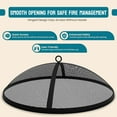 thumbnail image 6 of Fire Pit Spark Screen Round for Solo Stove Bonfire Spark Screen Size Fire Pit Ring - Heavy Metal 18.5" Fire Pit Screen with Hook for Easy to Lift for Backyard, Camping and Outdoor Fire Pits, 6 of 10