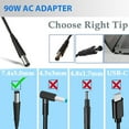 thumbnail image 3 of 90W 19V 4.74A Adapter Charger Compatible with HP Probook 6560b 6570b 6550b 6470b 6450b 4530s 4540s 4440s 4430s, EliteBook 8460p 8470p 8440p 8560p 8760p 2570p 2540p 2560p 2730p 2740p 8460w 8570w 8770w, 3 of 7