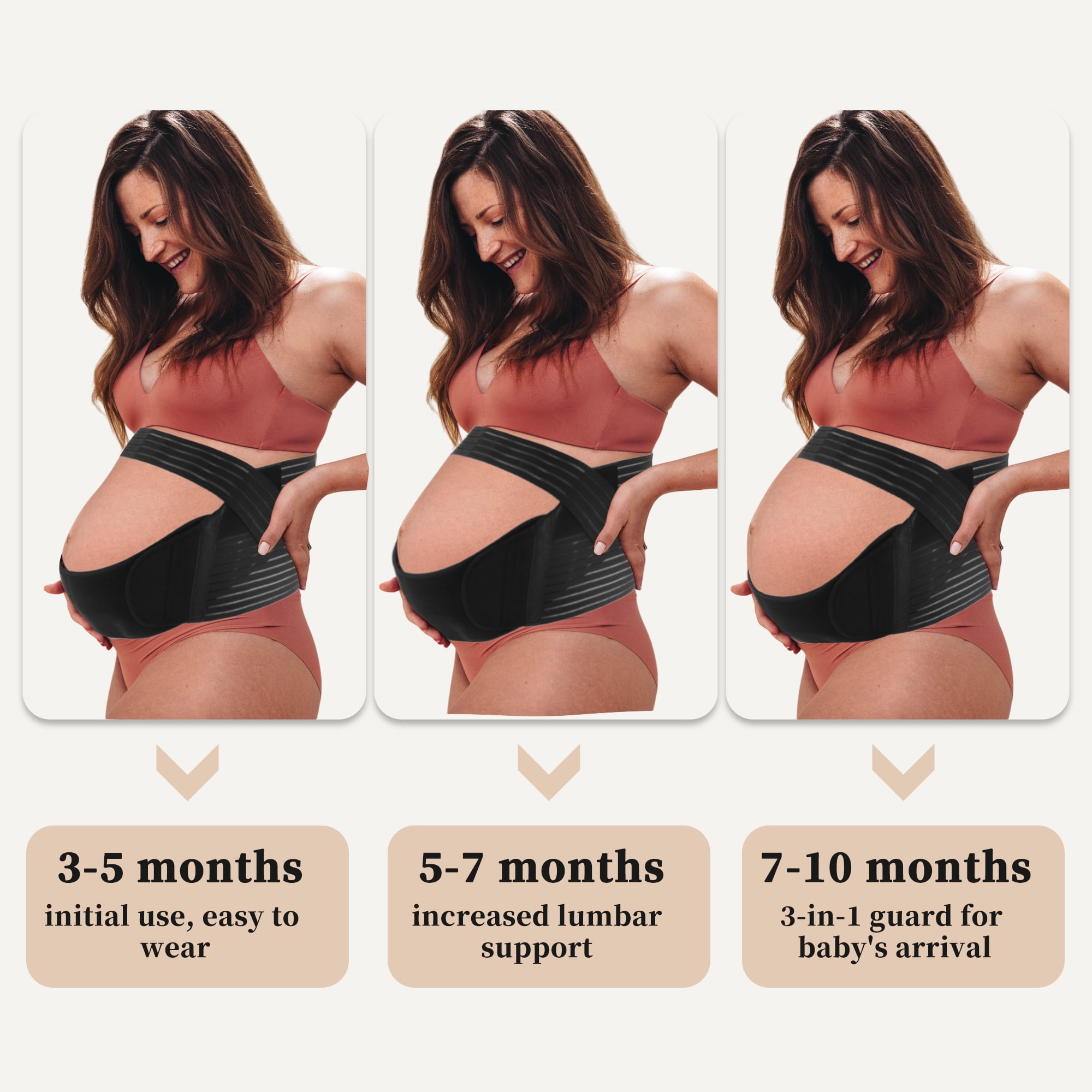 Unique Bargains Pregnancy Belly Band Breathable Support Brace Large Black