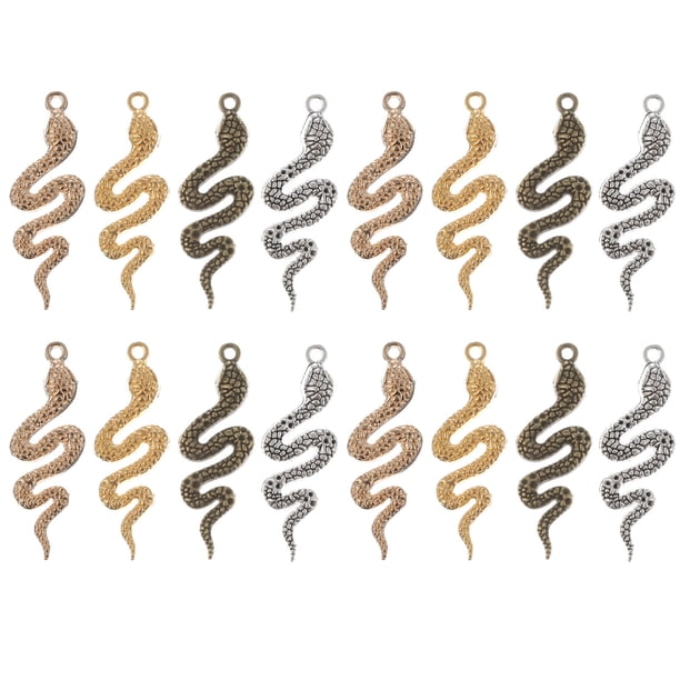 Encimeros de collar de collar de colgantes de aleación de serpientes de 40 piezas para joyas para joyas