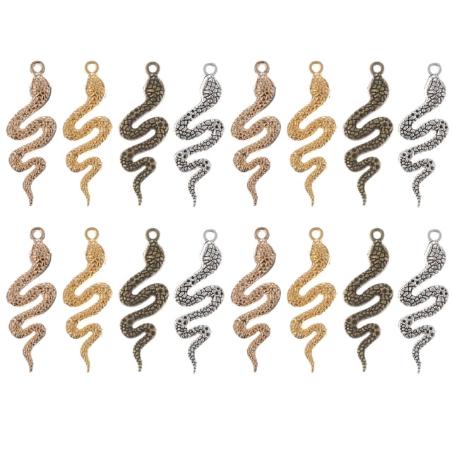 Encimeros de collar de collar de colgantes de aleación de serpientes de 40 piezas para joyas para joyas