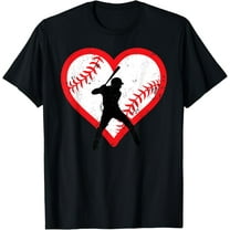 Baseball Heart Valentine's Day Gifts Teen Boys Kids Girls T-Shirt