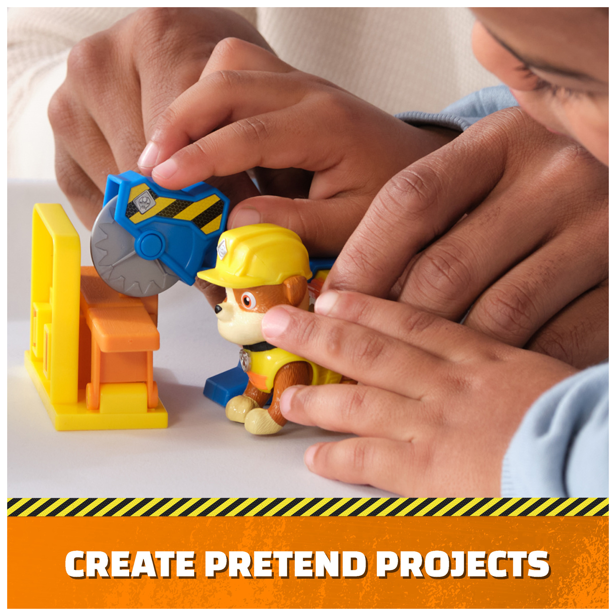 Rubble & Crew, Power Tool Pups, Rubble & Wheeler Figures with Working Tools, for Kids Ages 3 and up