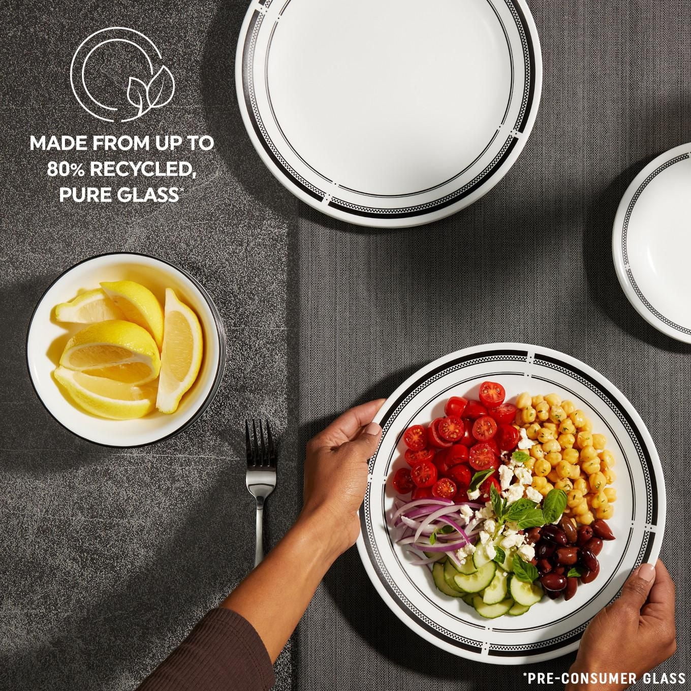 Corelle Brasserie 12-Piece Glass Dinnerware Set (Service for 4)