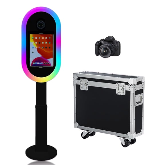 LivFiv Portable Ipad Selfie Photo Booth Machine for iPad(10.2-13'')with Flight Case for Party Event