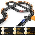 Wupuaait Electric Cars Race Track Set with 4 HighSpeed Slot Cars Dual