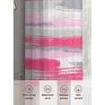 thumbnail image 6 of Pink Gray Stripes Sheer Curtains 84 Inch Length 2 Panels Set Window Treatments, Watercolor Modern Abstract Minimalist Rod Pocket Semi Curtains for Living Room/Bedroom/Kitchen Décor, 104"W x 84"L, 6 of 7