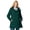 Emerald Green, variant on Plus Size Double-Breasted Hooded Fleece Peacoat