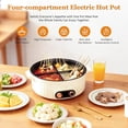 thumbnail image 2 of Four Grid Multifunctional Stew Pot,6l Large Capacity Integrated Hot Pots Electric Caldron, Chinese Shabu Shabu Pot for Family Party, 2 of 8