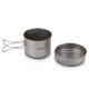 thumbnail image 1 of Tazas Juego de utensilios de cocina para acampar al aire libre Ultralight Titanium Set de 900 ml de olla y sartén de 350 ml con asas plegables, 1 of 7
