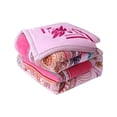 thumbnail image 4 of HAOK Fleece Bed Blanket Queen Size 85" x 93", 3-Ply Heavy Thick Winter Blanket 8lb, Pink Floral, 4 of 8