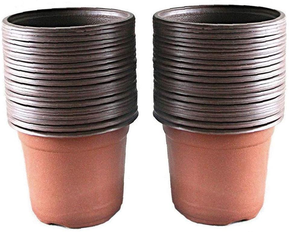 6inch Plastic 50pcs Flowerpot Nursery Plants Plant Seedlings Container