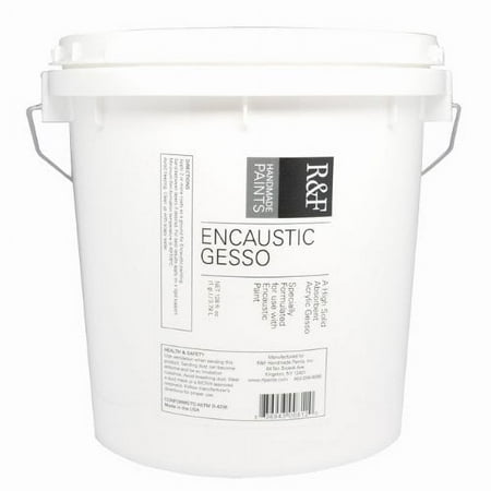 UPC: 0836943008120 | R&F Handmade Paints Encaustic Gesso  Gallon Size Tub for use With Encaustic P…