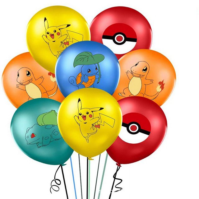 New Pink Pokemon Birthday Decorations Pikachu Party Tableware Balloons Plates Napkin Backdrop Decor Balloons For Boys Party