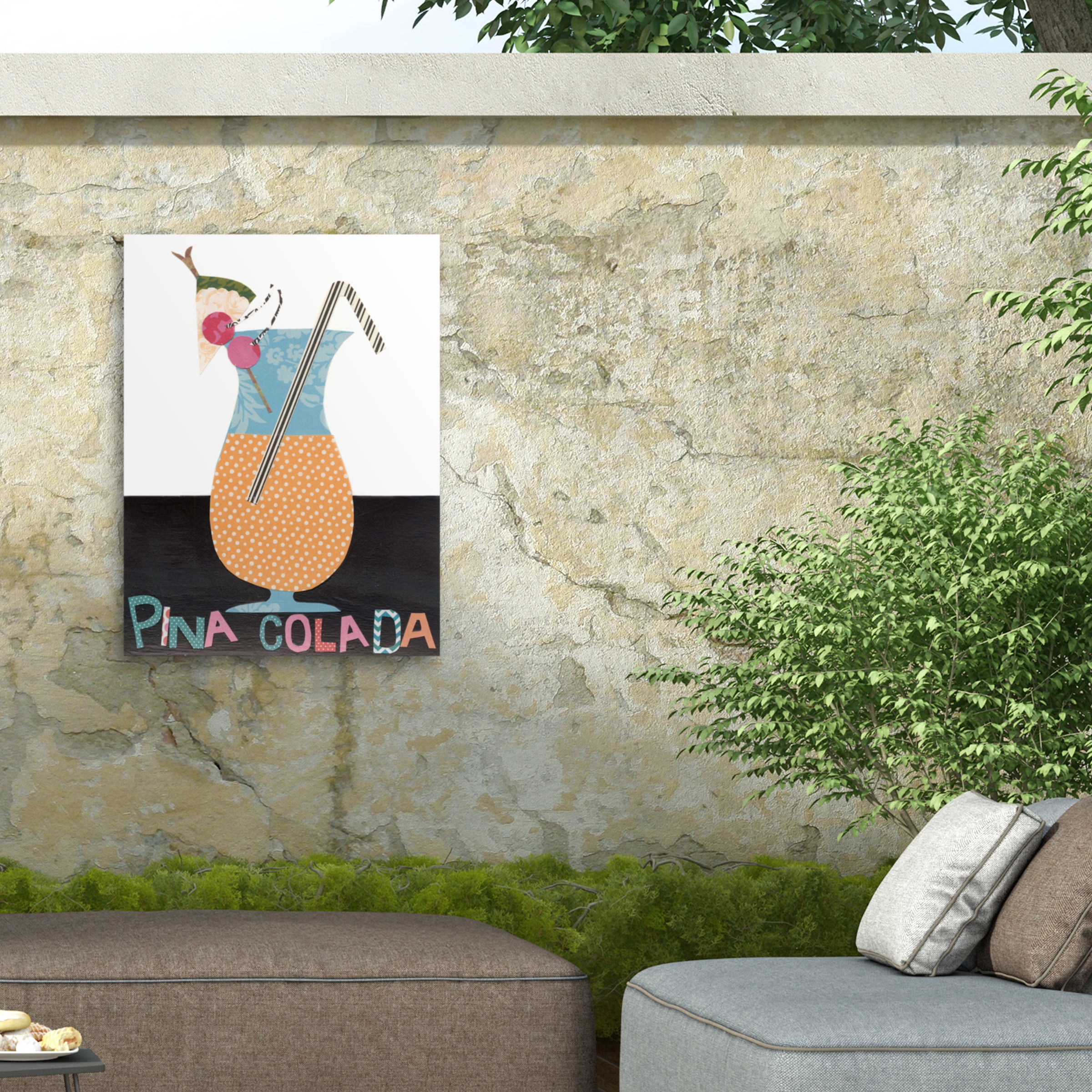 Regina Moore 'Mix Me A Drink VI' Outdoor Canvas 47x47