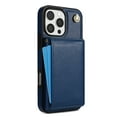 thumbnail image 6 of for iPhone 16 Pro Max Case, PU Leather Crossbody Wallet Case with Card Holder, Kickstand, Magnetic Clasp Folio Zipper Purse, Adjustable Removable Strap, Protective Back Cover, Blue, 6 of 11