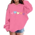thumbnail image 6 of lnmuld Girls Hooded Sweatshirt Long Sleeve Pullover Top Soft Cozy Casual Outerwear for Kids Youth Toddler Winter Fall Fashion Size:4-5 Years, 6 of 8