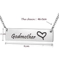 thumbnail image 2 of Godmother Necklace Goddaughter Necklace Hand Stamped Bar Necklace Gift for Her, 2 of 5