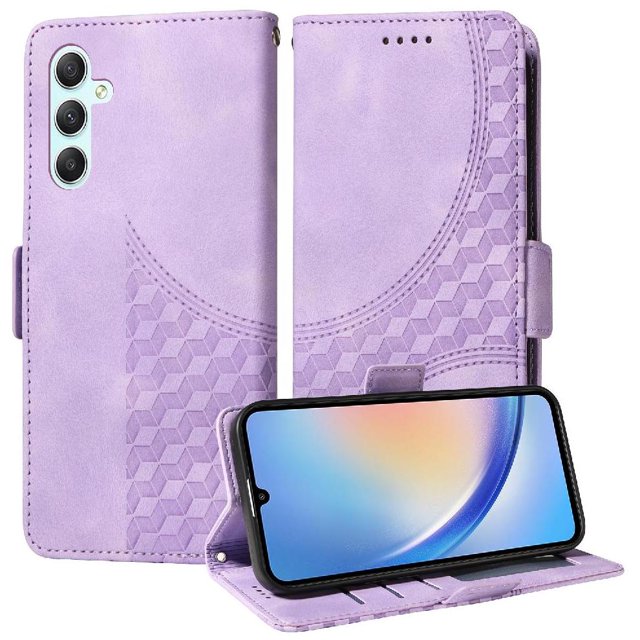 Funda GANGXUN para Samsung Galaxy A34 5G con diseño acolchado elegante, cuero PU, protección total y ajuste preciso