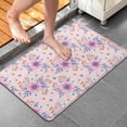 thumbnail image 4 of Pioneer Flower Floral Print Pattern Bathroom Rugs Mat, Non Slip Microfiber Bathroom Rug with Rubber Backing, Soft Mats for Bathroom Floor Tub Shower, 20"x32", 4 of 5