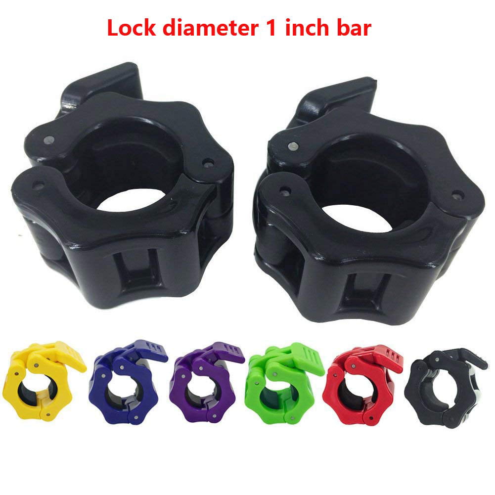 1 Inch Barbell Clamps for Locking 1 Diameter Bar Clip Clamps for Dumbbell Ordinary Barbell Spring Lock Collars for Weightlifting & Strength Training T.Face Spring Clip Collars 